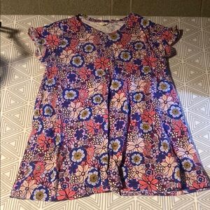 Pink‎ and Blue Flutter Sleeve Sundress